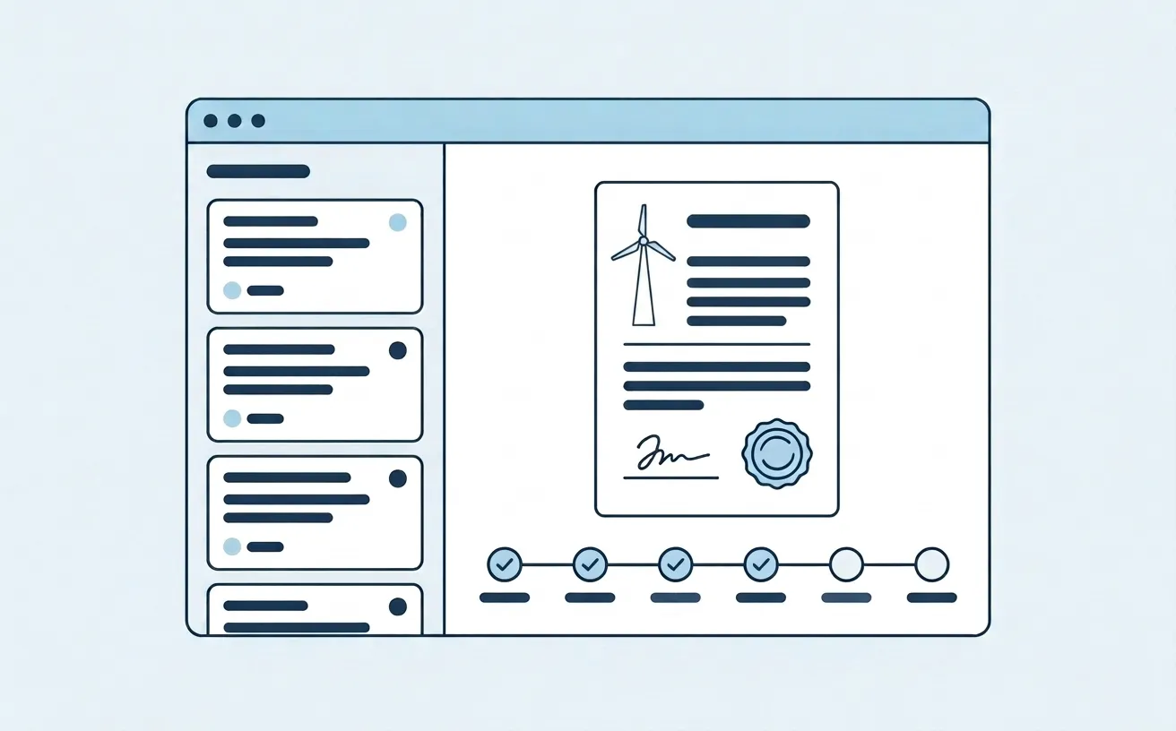 Tender Management - stylized preview of the tender and contract platform